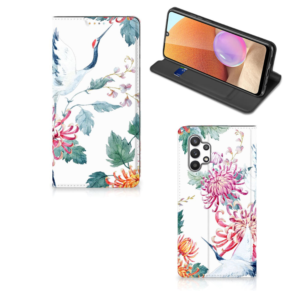 Samsung Galaxy A32 4G | A32 5G Enterprise Editie Hoesje maken Bird Flowers