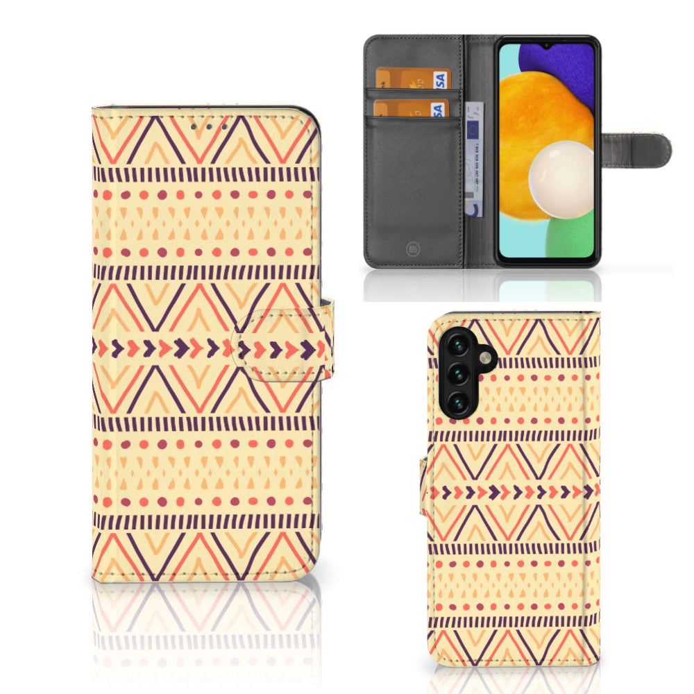 Samsung Galaxy A04s | Samsung Galaxy A13 5G Telefoon Hoesje Aztec Yellow