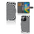 iPhone 14 Pro Book Case Illusie met zwart-wit spiraal ontwerp voor unieke stijl en bescherming.