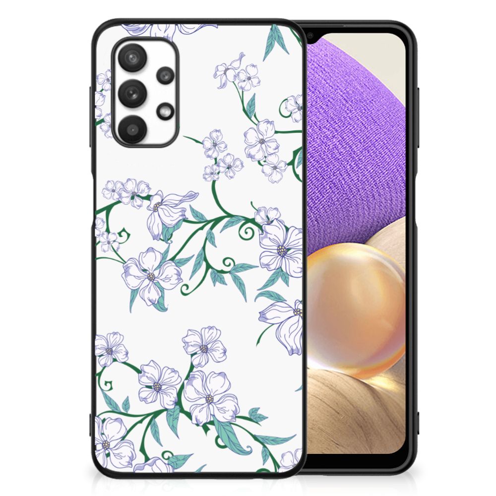 Samsung Galaxy A32 5G Uniek Bloemen Hoesje Blossom White B2C Telecom