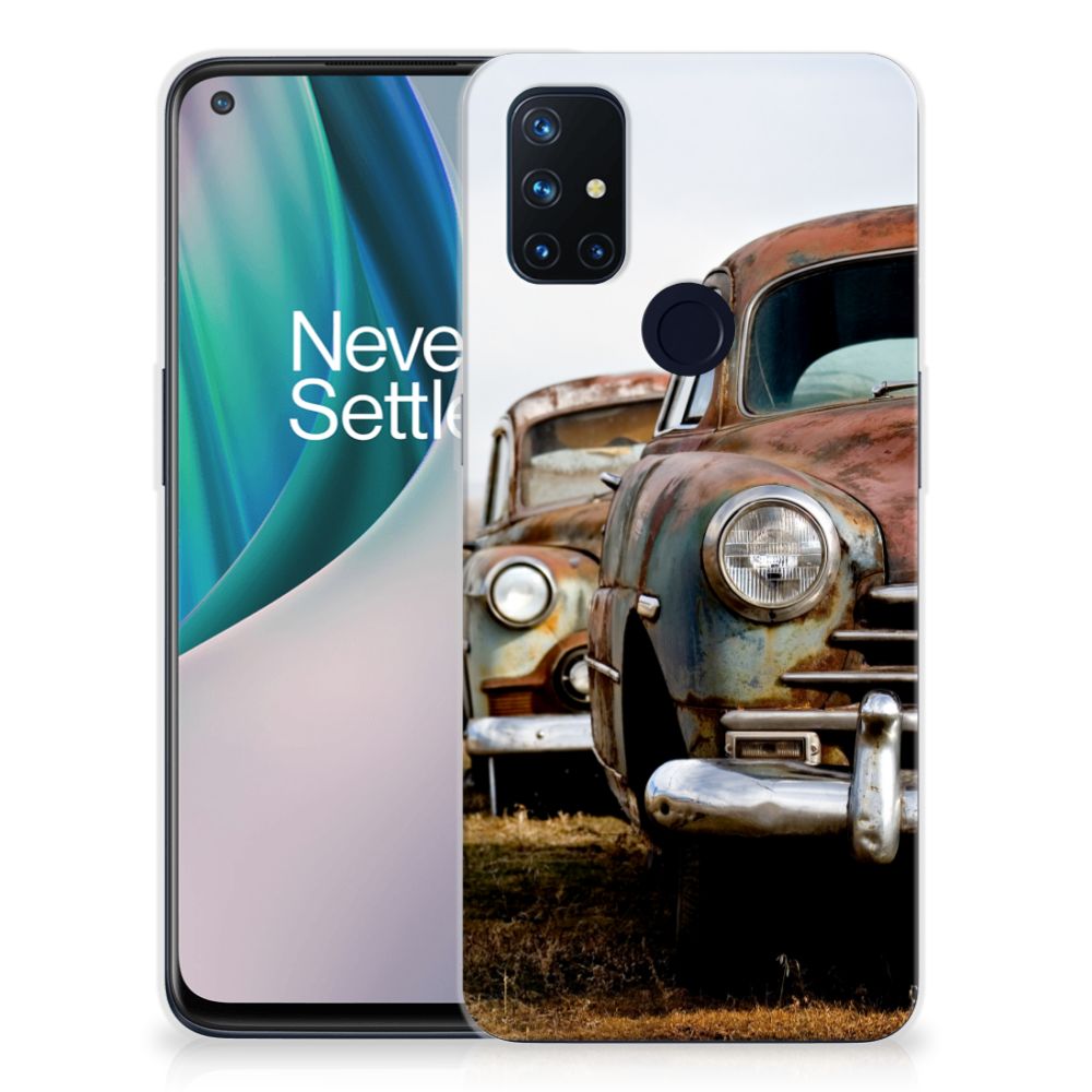 OnePlus Nord N10 5G Siliconen Hoesje met foto Vintage Auto