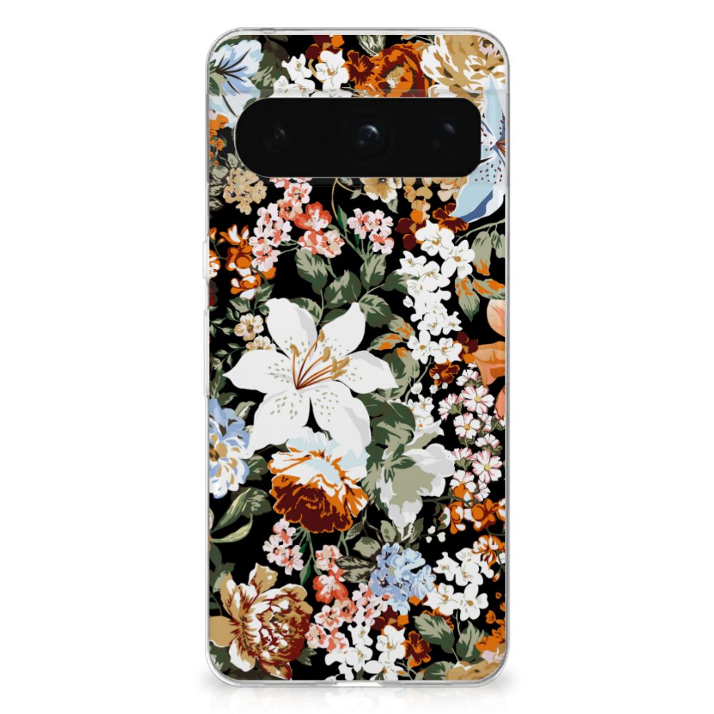 TPU Case voor Google Pixel 8 Pro Dark Flowers