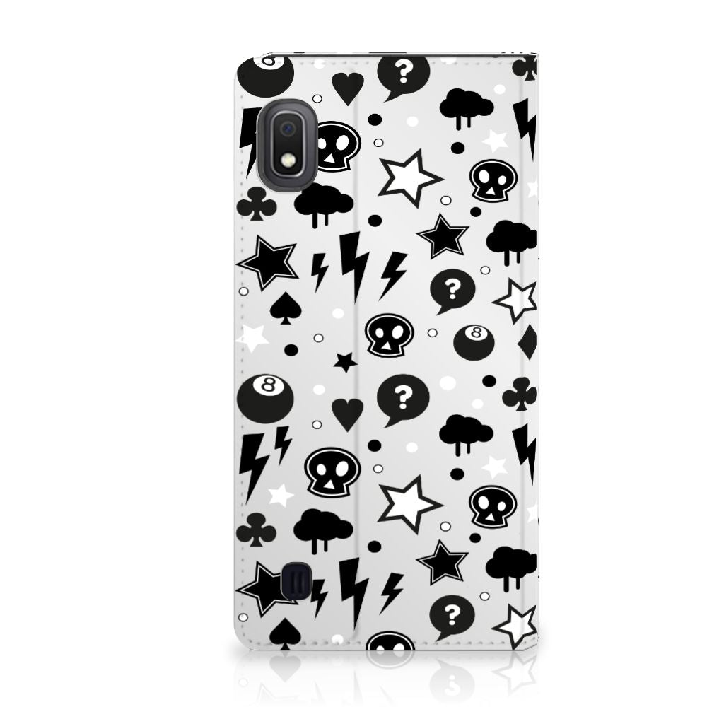 Mobiel BookCase Samsung Galaxy A10 Silver Punk