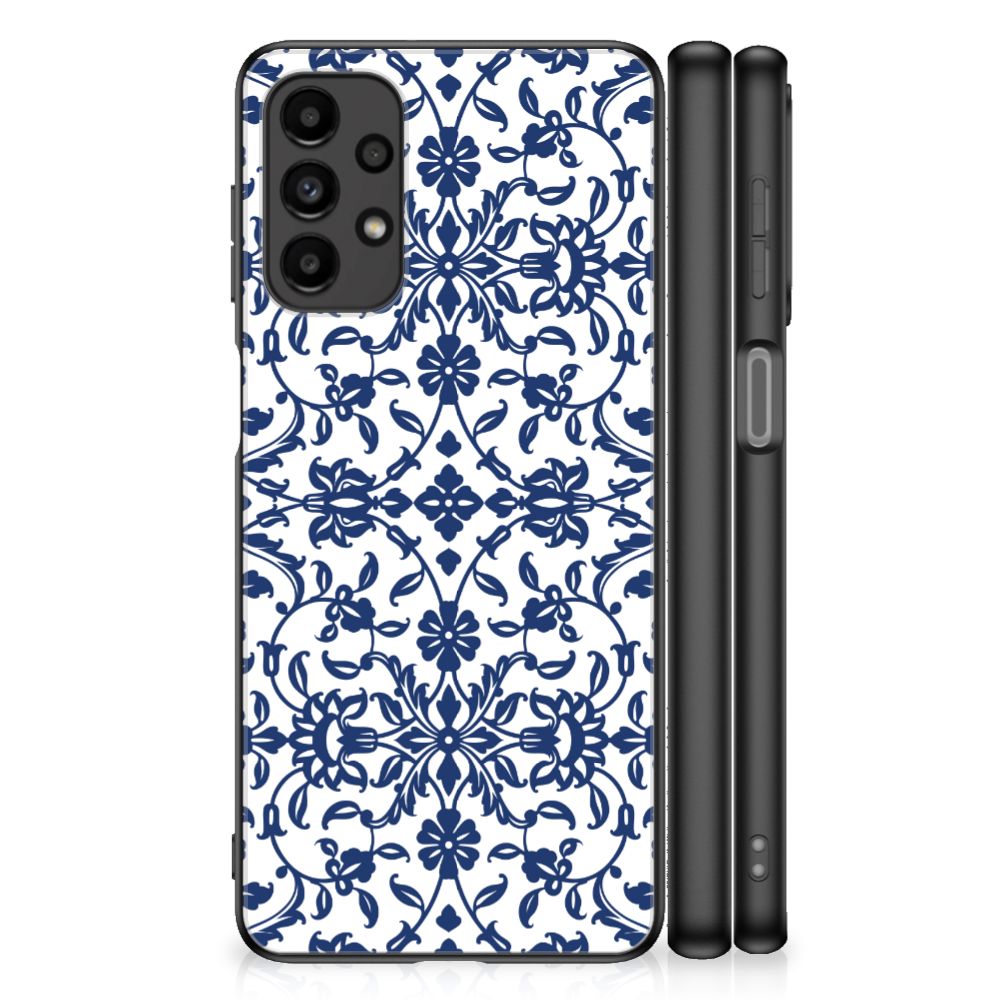 Samsung Galaxy A13 4G Bloemen Hoesje Flower Blue B2C Telecom