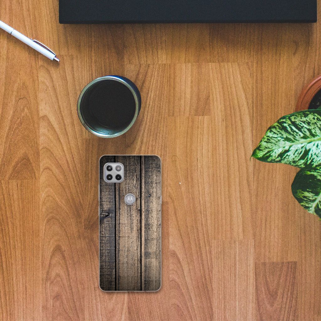 Motorola Moto G 5G Bumper Hoesje Steigerhout B2C Telecom