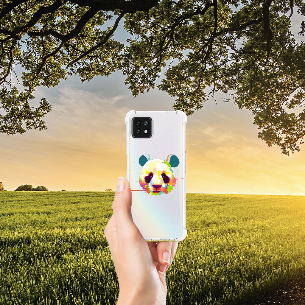 OPPO A53 5G | A73 5G Stevig Bumper Hoesje Panda Color