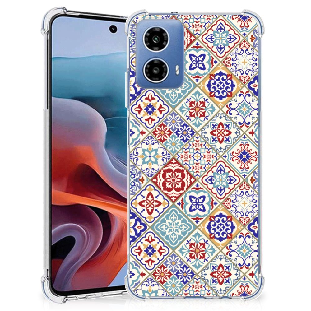 Motorola Moto G34 Anti-Shock Hoesje Tiles Color B2C Telecom