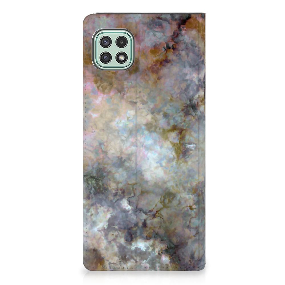 Samsung Galaxy A22 5G Standcase Marmer Grijs - B2C Telecom