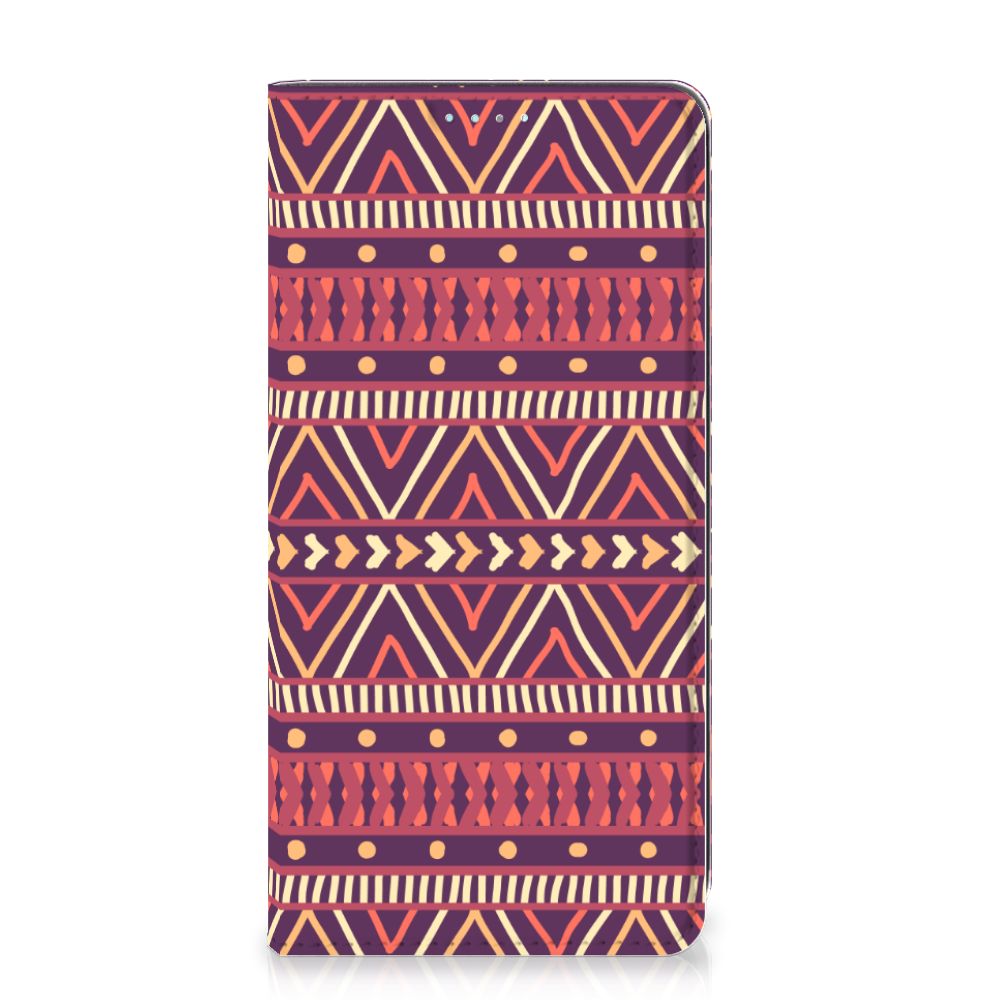 Samsung Galaxy A41 Hoesje met Magneet Aztec Paars - B2C Telecom