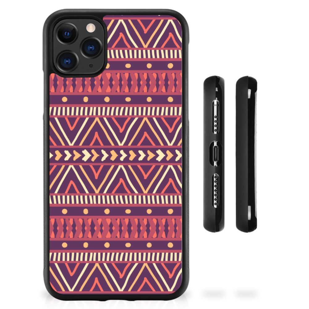 Apple iPhone 11 Pro Max Bumper Case Aztec Paars B2C Telecom