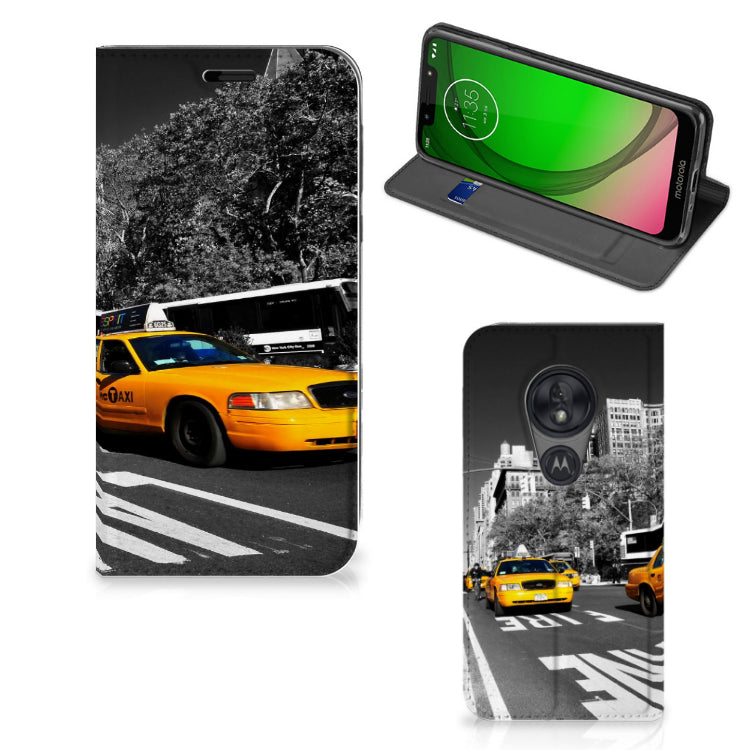 Motorola Moto G7 Play Book Cover New York Taxi