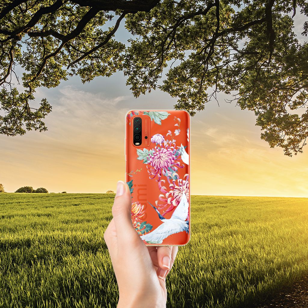 Xiaomi Poco M3 TPU Hoesje Bird Flowers