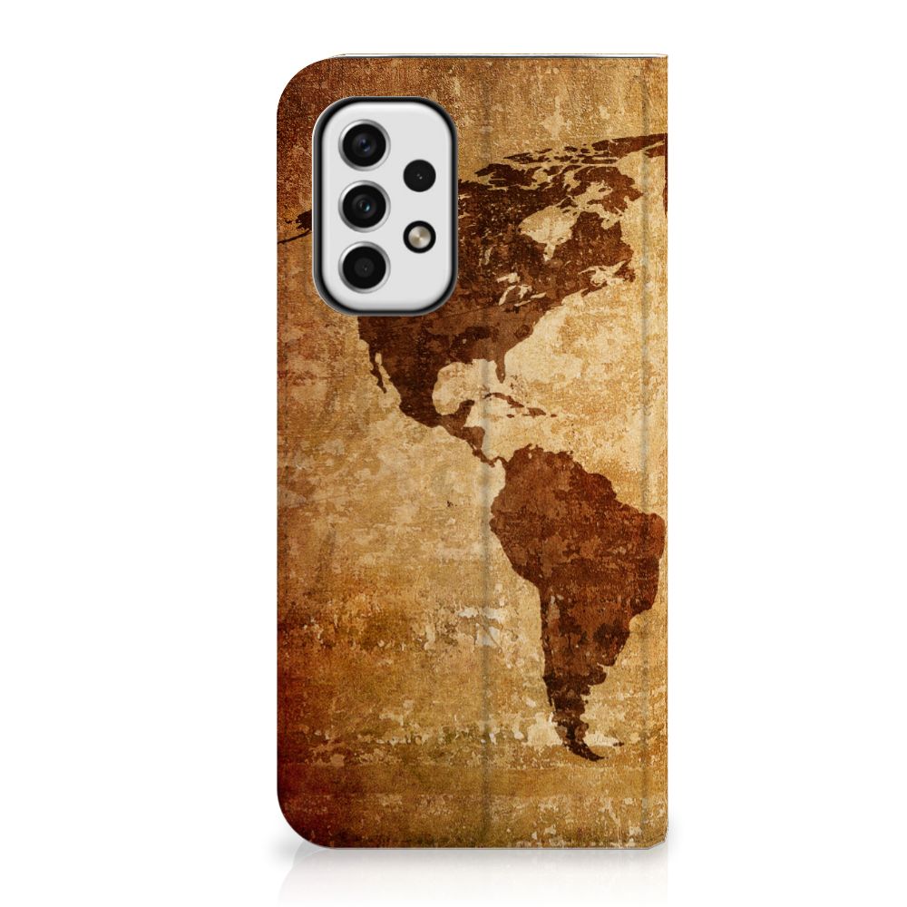 Samsung Galaxy A23 Book Cover Wereldkaart - B2C Telecom