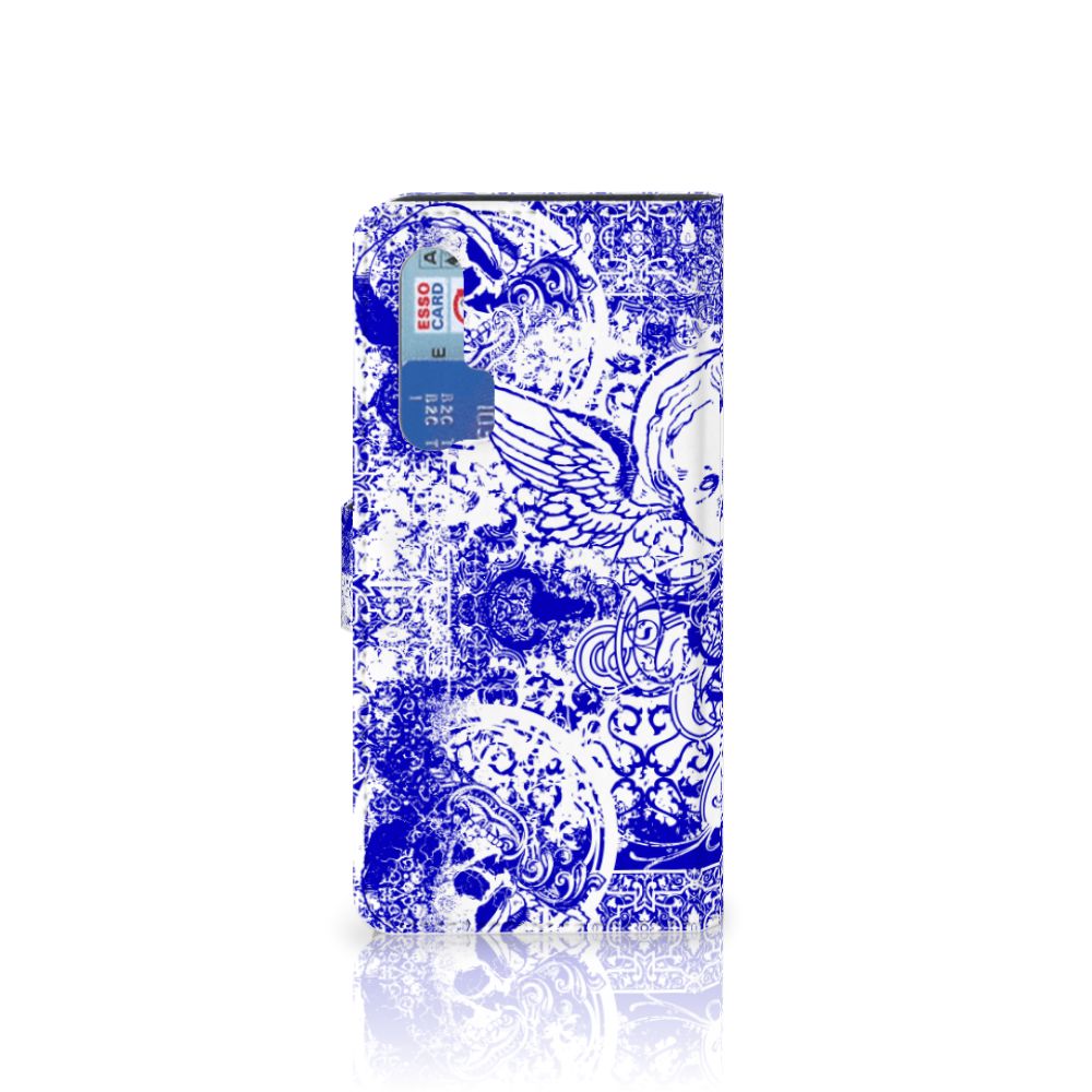 Telefoonhoesje met Naam Honor 20 Pro Angel Skull Blauw