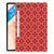 Samsung Galaxy Tab S7FE Hippe Hoes Batik Rood - B2C Telecom