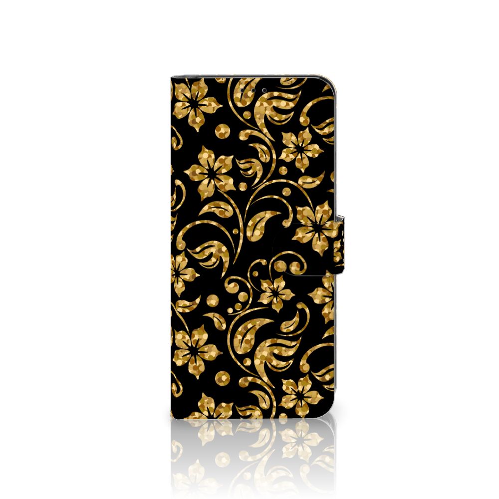 Samsung Galaxy S21 Ultra Hoesje Gouden Bloemen