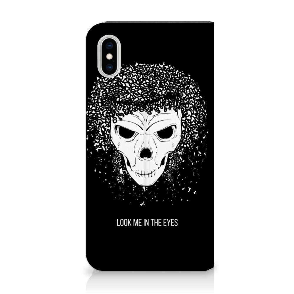 Mobiel BookCase Apple iPhone Xs Max Skull Hair