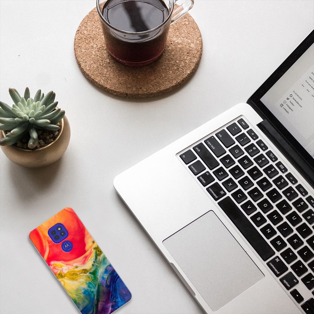 Hoesje maken Motorola Moto G9 Play | E7 Plus Watercolor Dark B2C Telecom