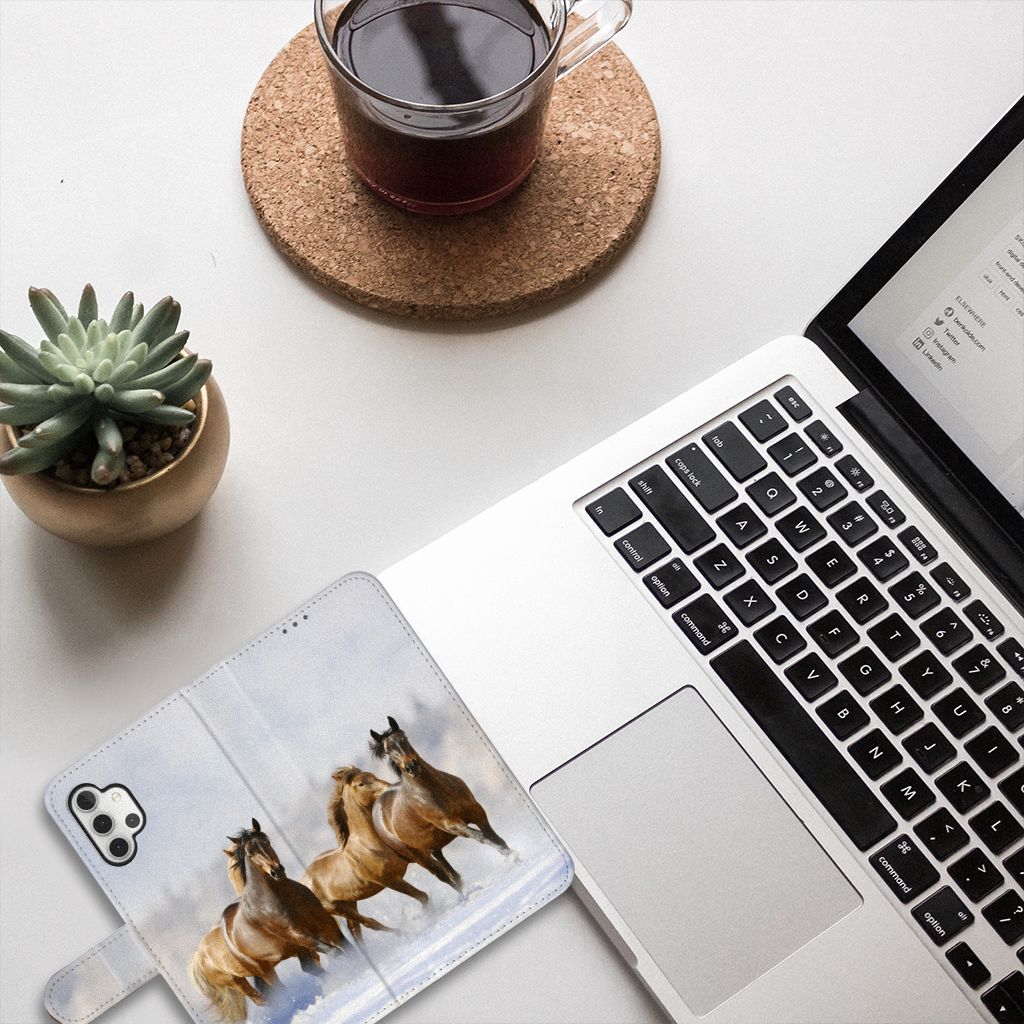 Samsung Galaxy A32 5G Telefoonhoesje met Pasjes Paarden