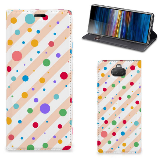 Sony Xperia 10 Plus Hoesje met Magneet Dots