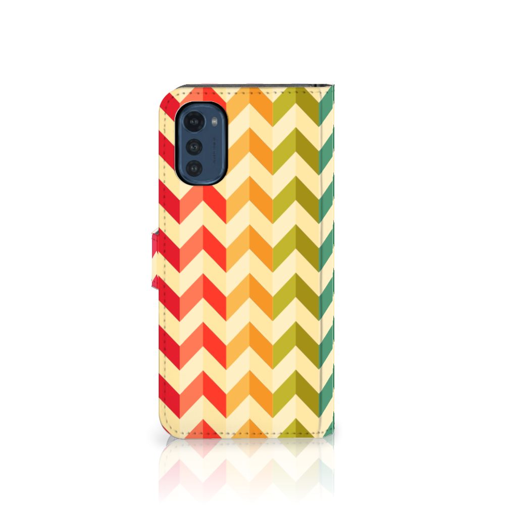 Motorola Moto E32 | Moto E32s Telefoon Hoesje Zigzag Multi Color