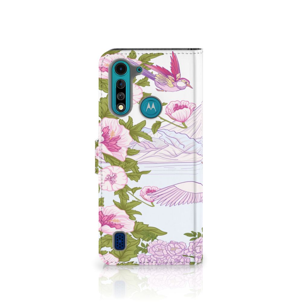 Motorola G8 Power Lite Telefoonhoesje met Pasjes Bird Standing
