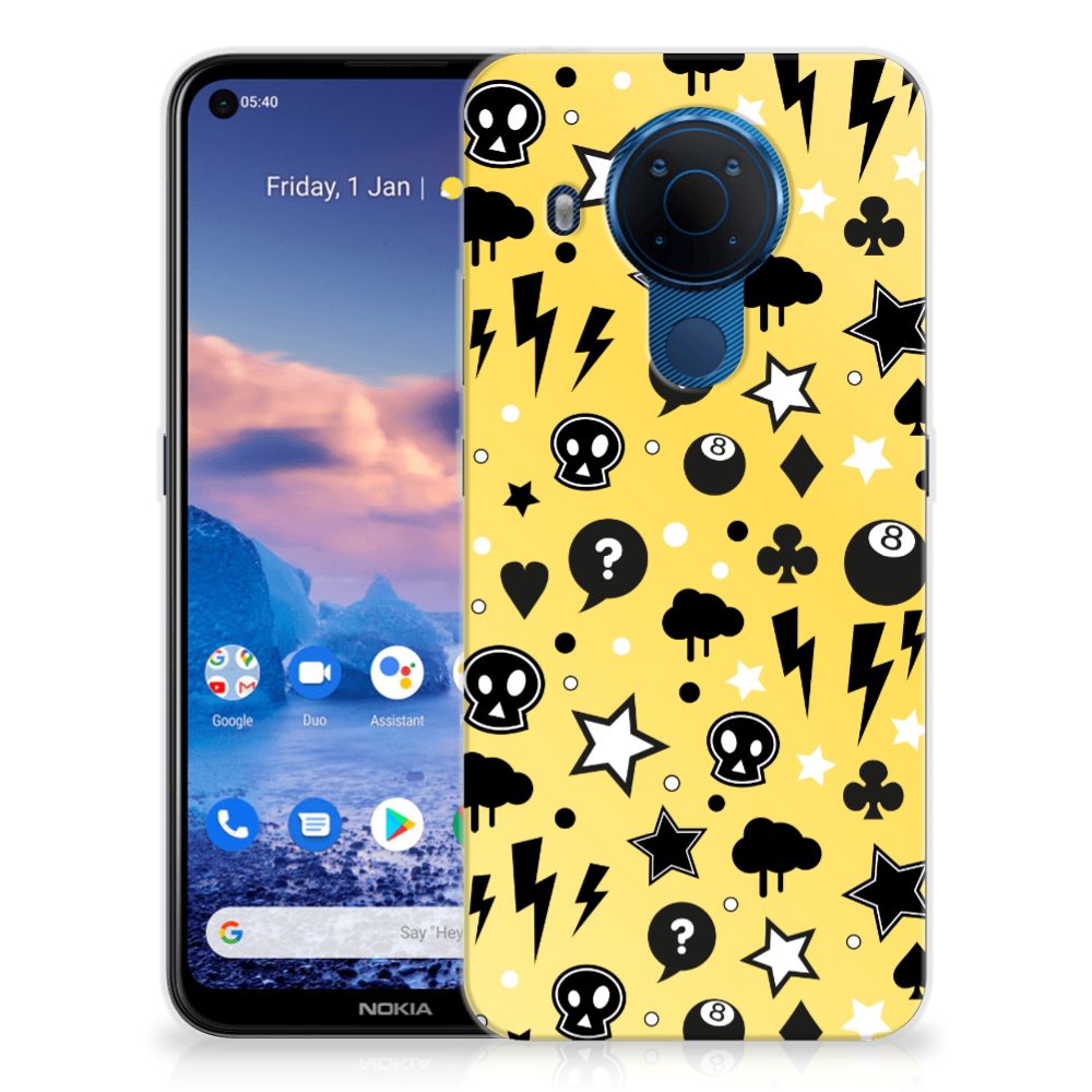 Silicone Back Case Nokia 5.4 Punk Geel