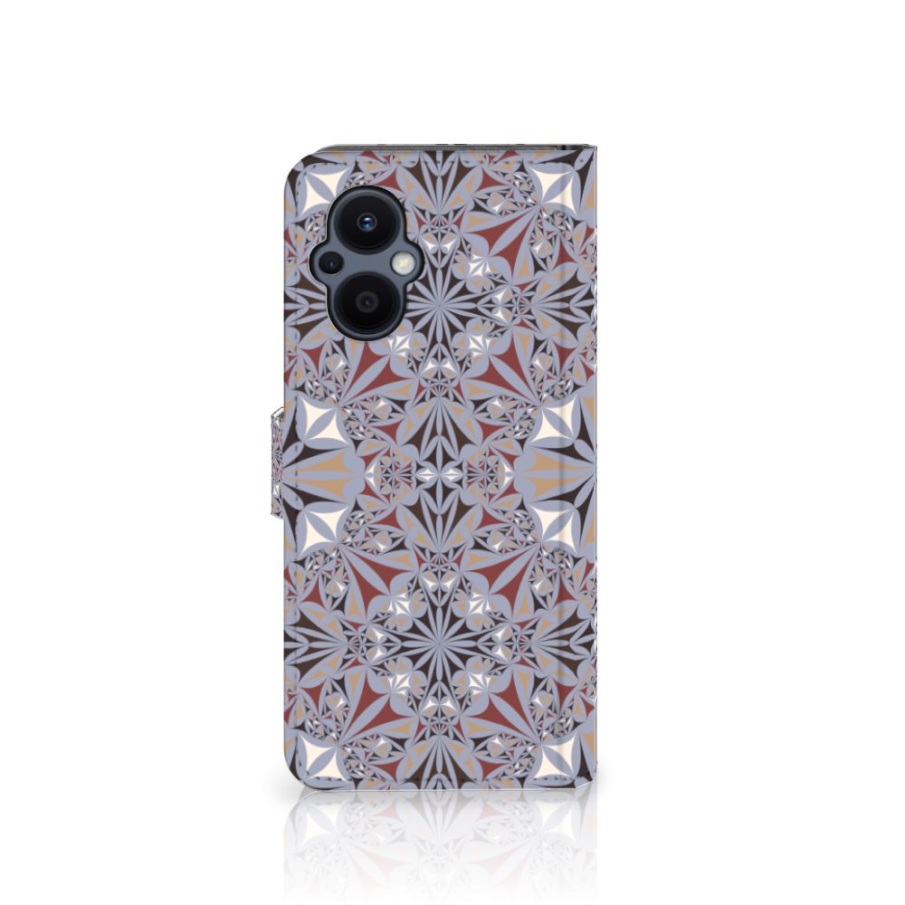OPPO Reno 8 Lite | OnePlus Nord N20 Bookcase Flower Tiles
