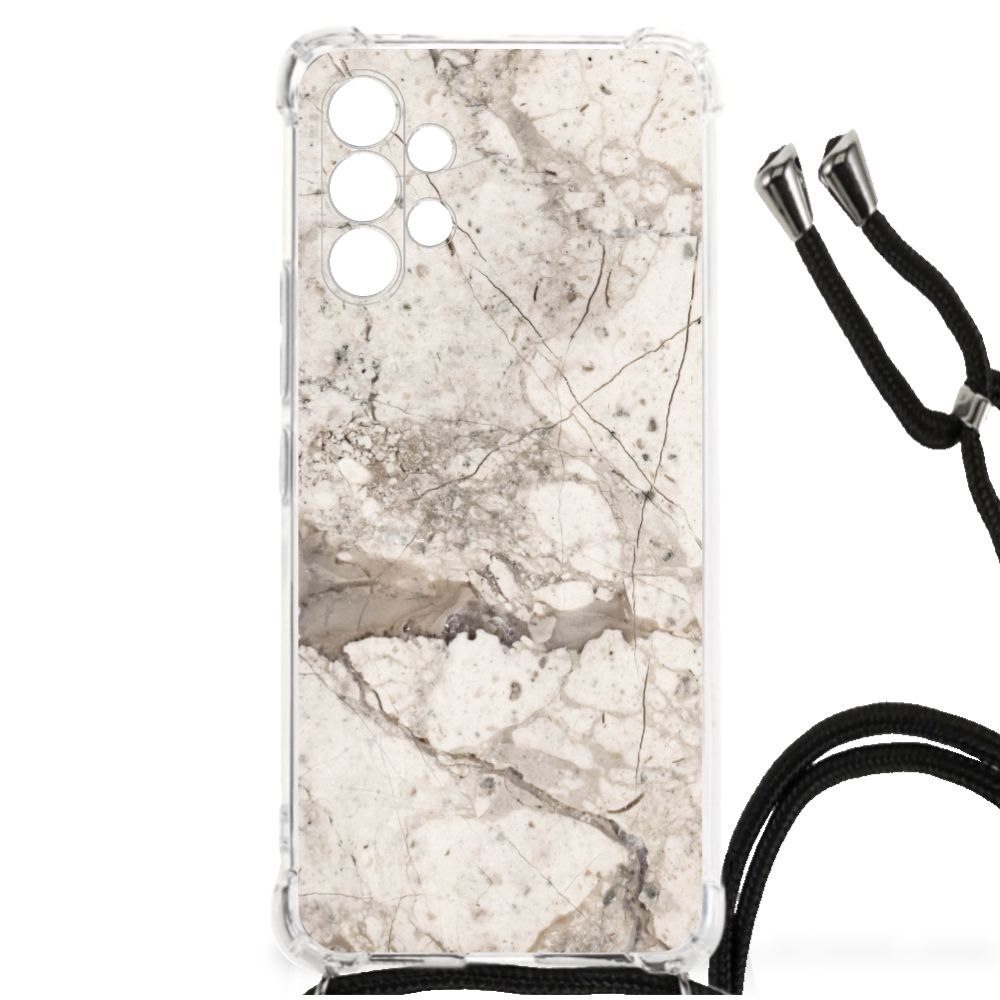 Samsung Galaxy A13 4G Anti-Shock Hoesje Marmer Beige