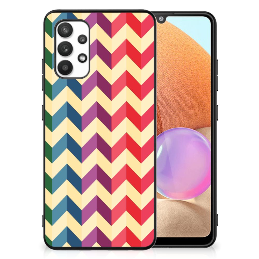 Samsung Galaxy A32 4G | A32 5G Enterprise Editie Back Case Zigzag Multi Color