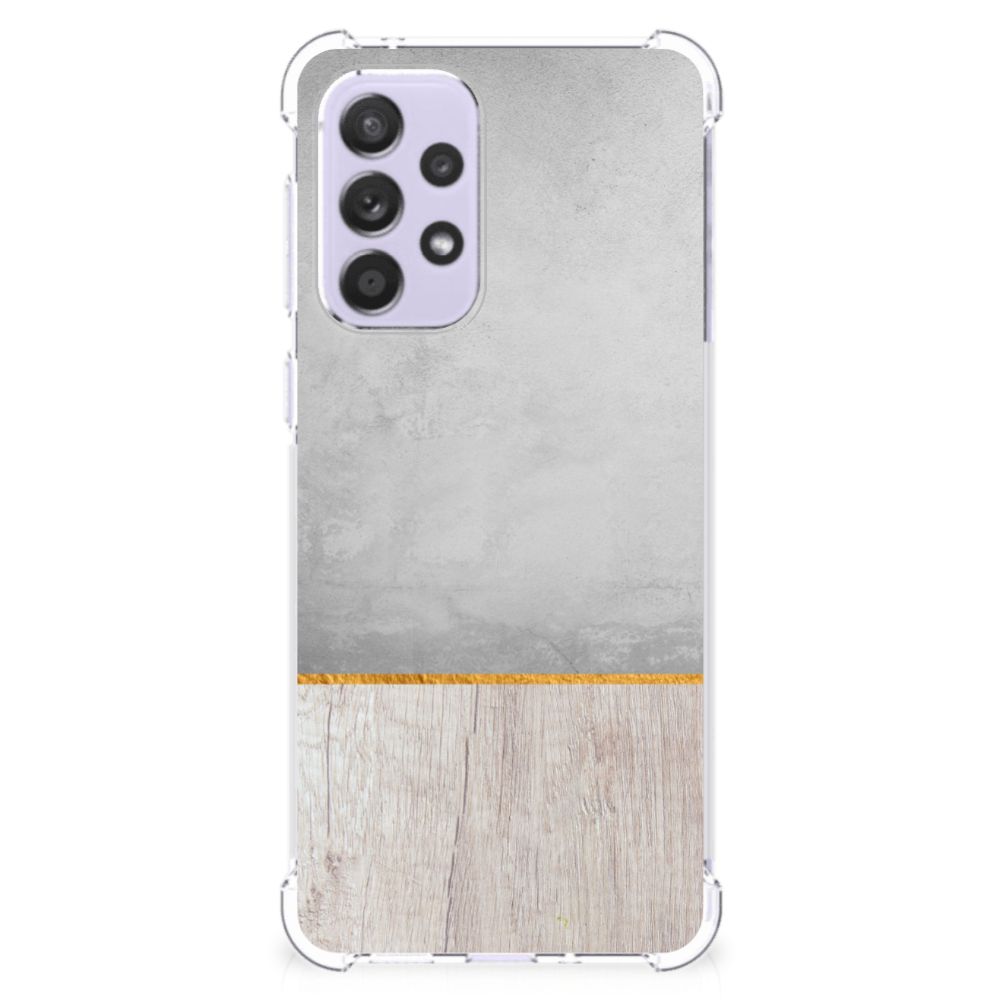 Samsung Galaxy A33 Stevig Telefoonhoesje Wood Concrete B2C Telecom