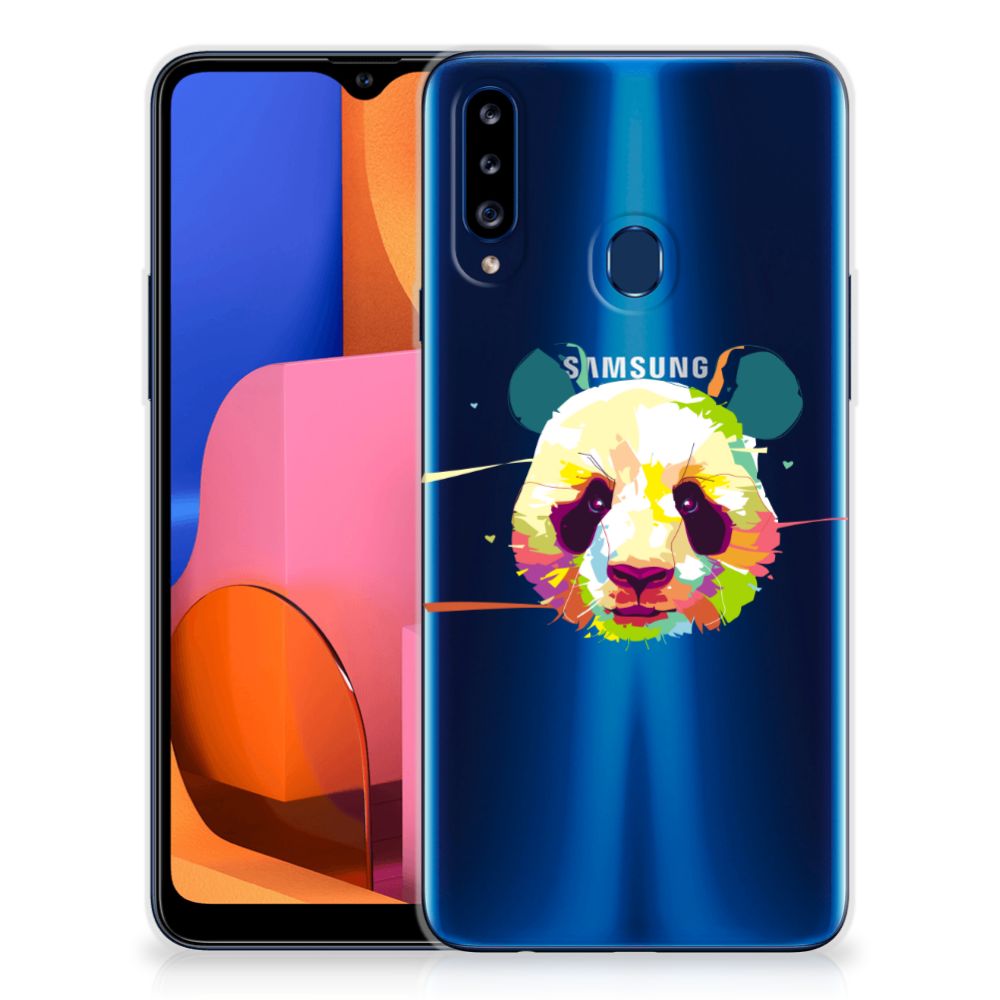 Samsung Galaxy A20s Telefoonhoesje met Naam Panda Color B2C Telecom