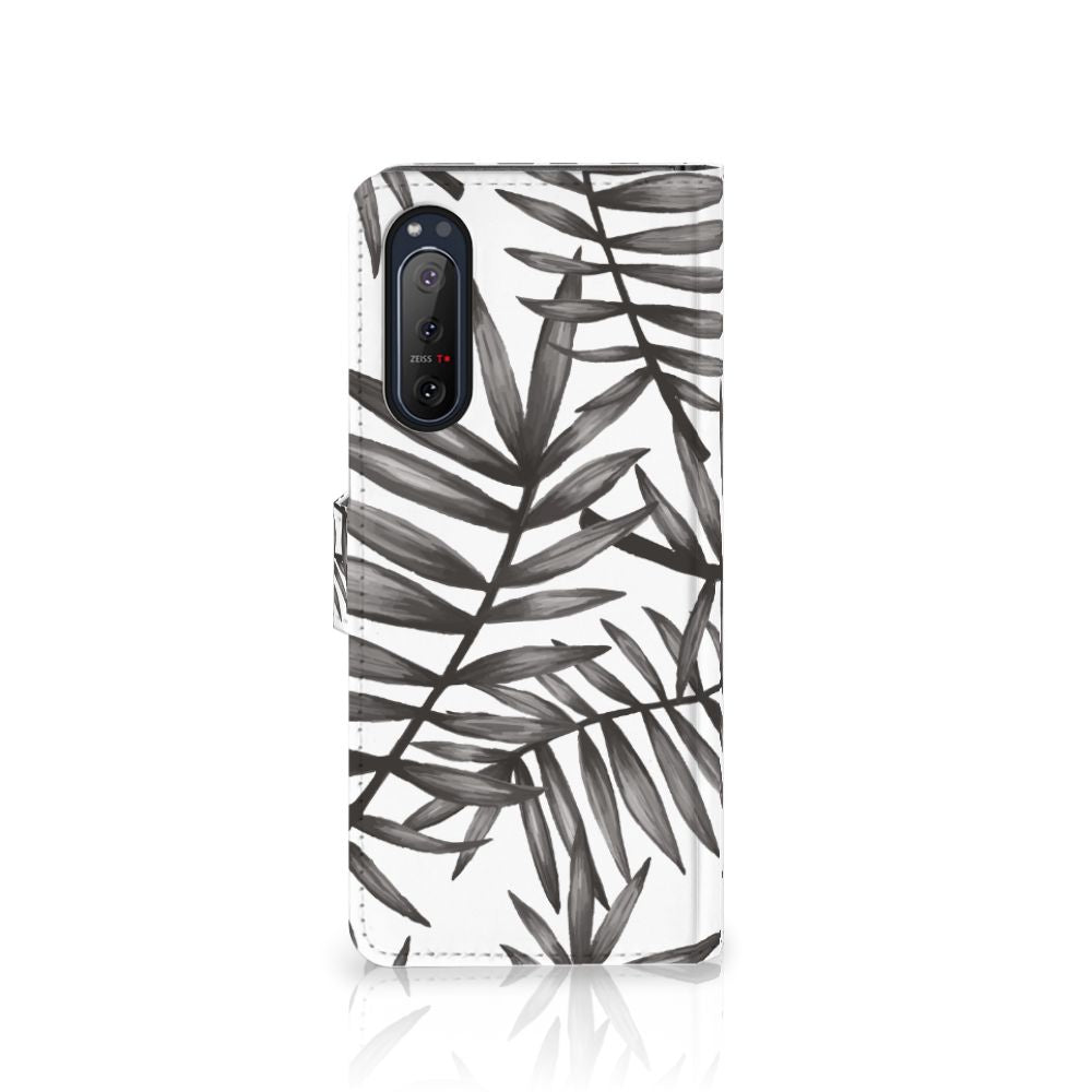 Sony Xperia 5II Hoesje Leaves Grey