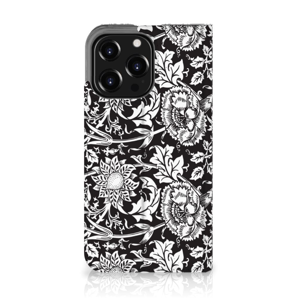 iPhone 13 Pro Smart Cover Black Flowers - B2C Telecom