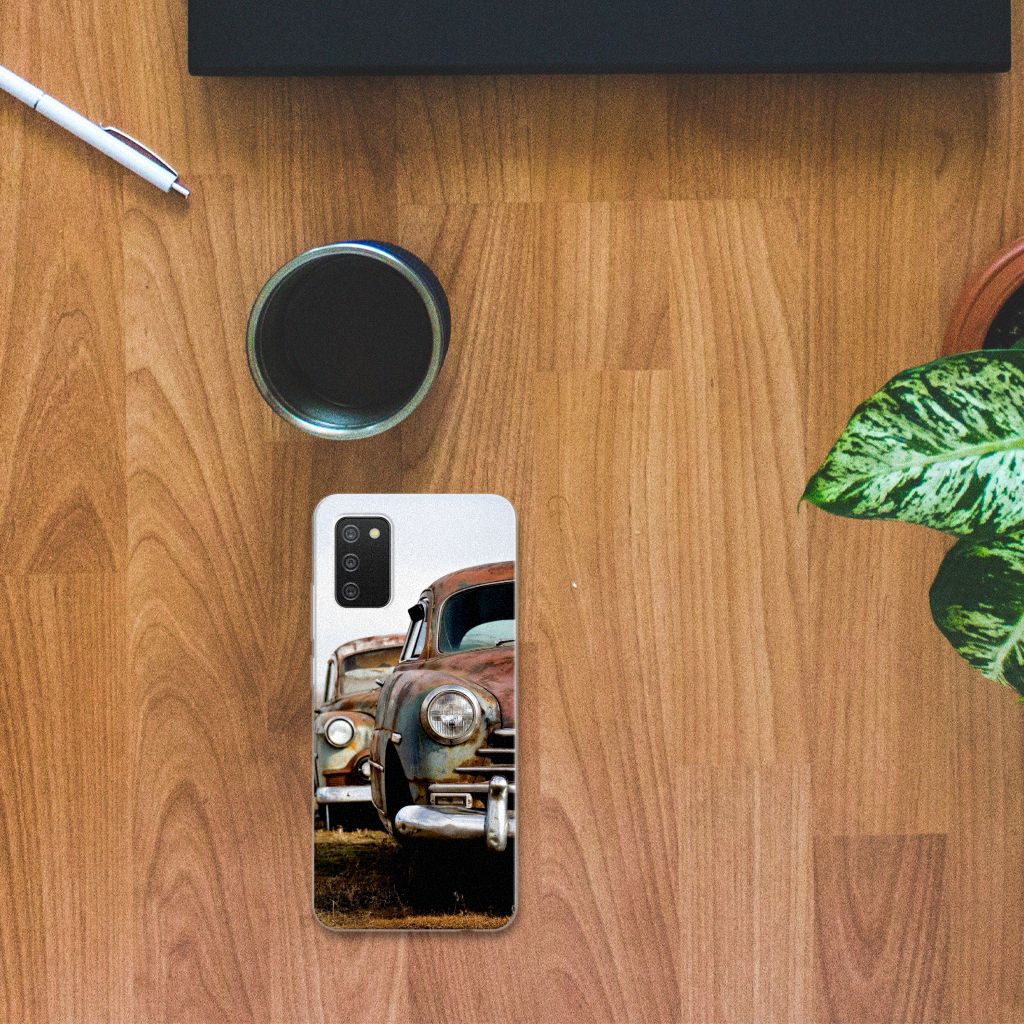 Samsung Galaxy A02s Siliconen Hoesje met foto Vintage Auto B2C Telecom