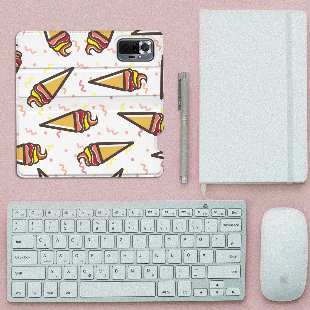 Xiaomi Redmi Note 10 Pro Flip Style Cover Icecream - B2C Telecom