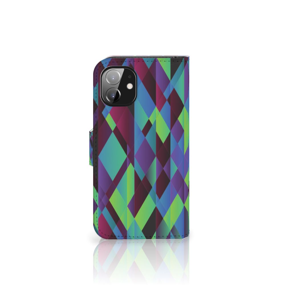 Apple iPhone 12 Mini Book Case Abstract Green Blue