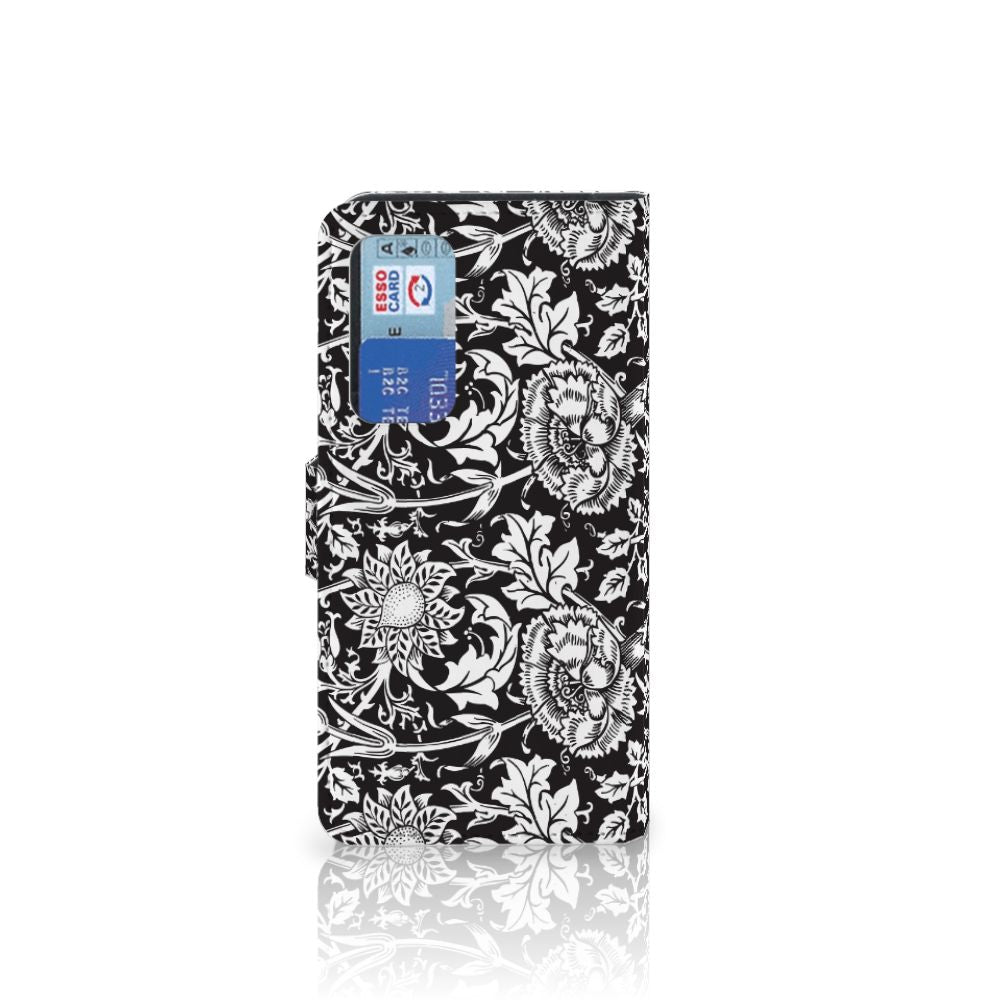 Huawei P40 Hoesje Black Flowers