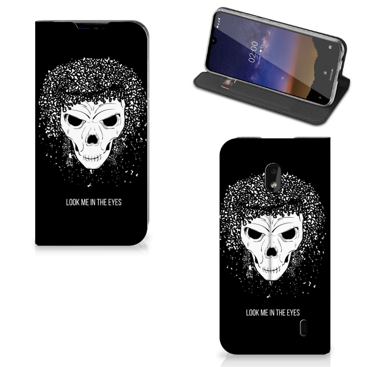 Mobiel BookCase Nokia 2.2 Skull Hair