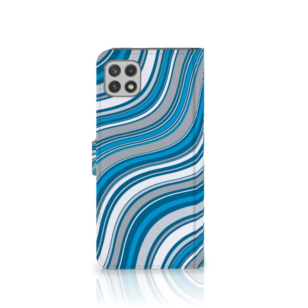 Samsung Galaxy A22 5G Telefoon Hoesje Waves Blue