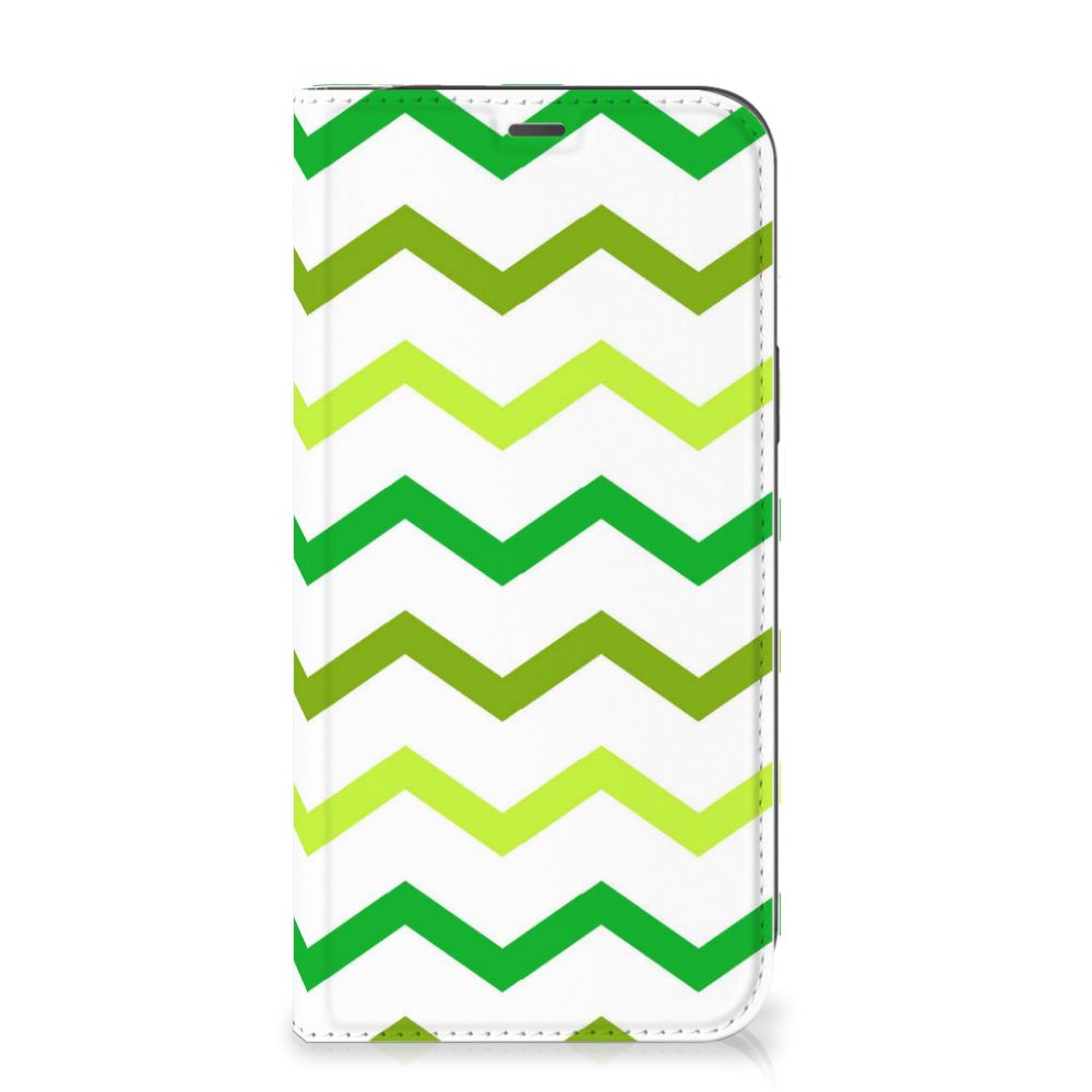 iPhone 12 Pro Max Hoesje met Magneet Zigzag Groen - B2C Telecom