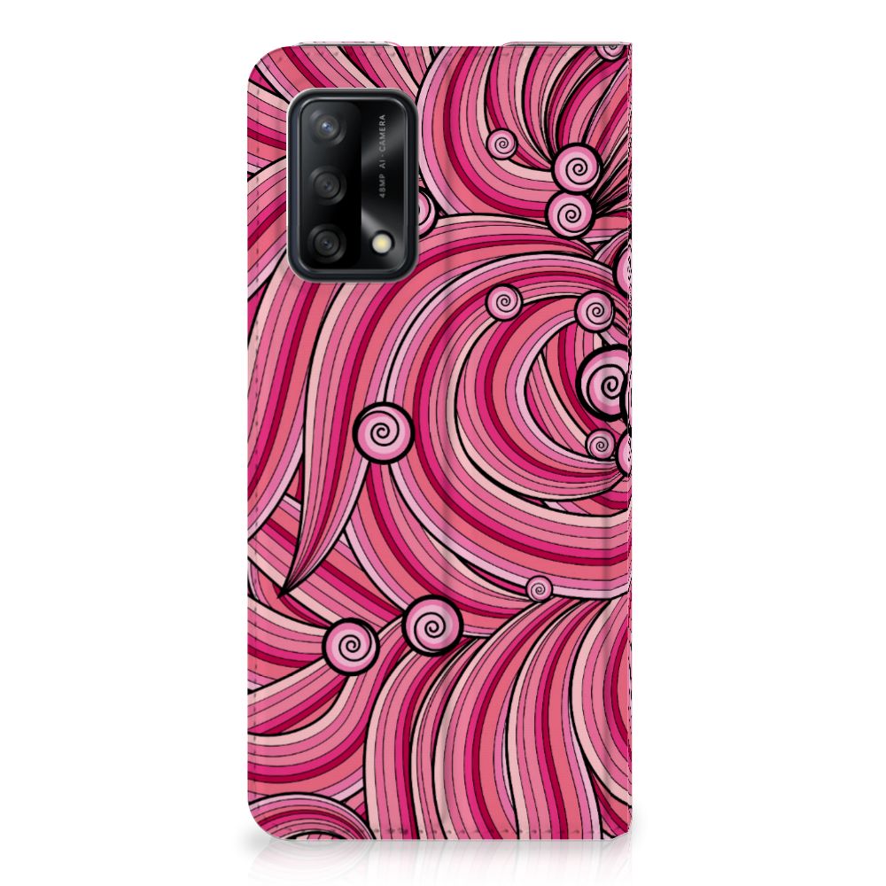 OPPO A74 4G Bookcase Swirl Pink - B2C Telecom