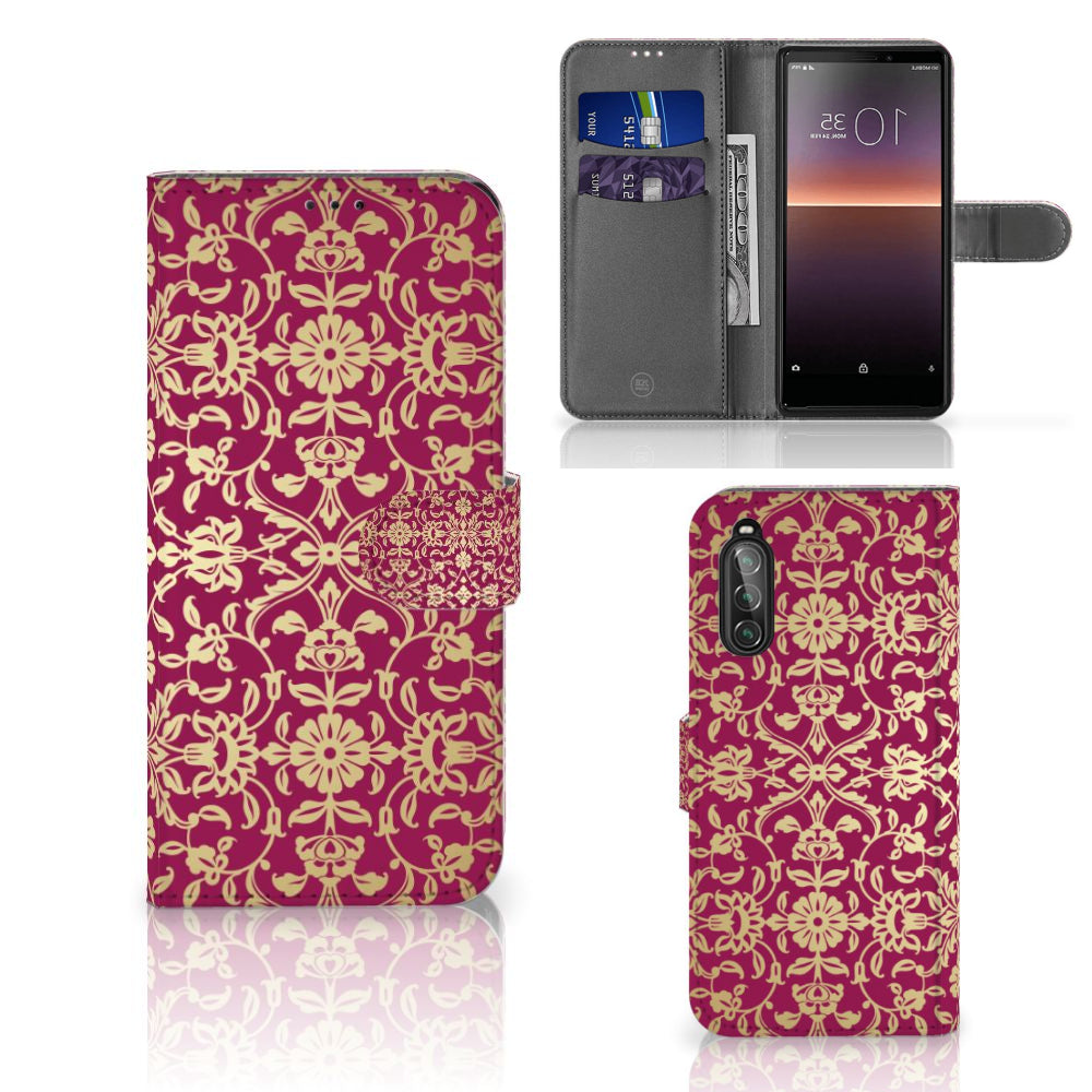 Wallet Case Sony Xperia 10 II Barok Pink