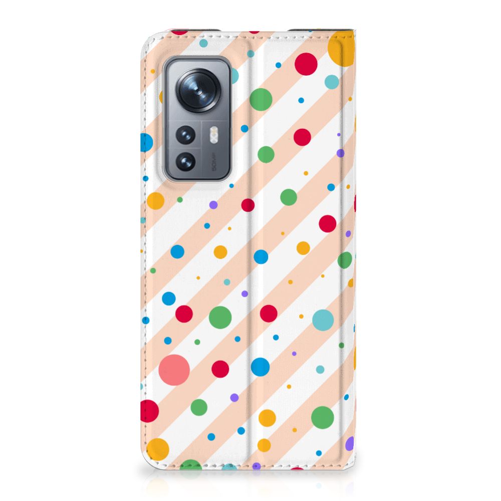 Xiaomi 12 | 12X Hoesje met Magneet Dots - B2C Telecom