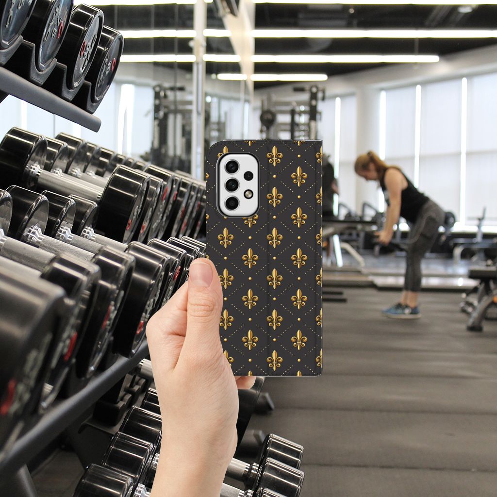 Samsung Galaxy A23 Hoesje met Magneet Franse Lelie - B2C Telecom