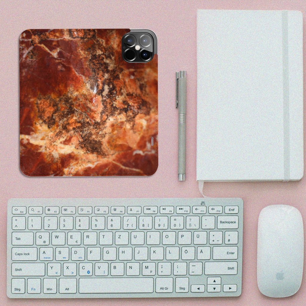 iPhone 12 Pro Max Standcase Marmer Bruin - B2C Telecom