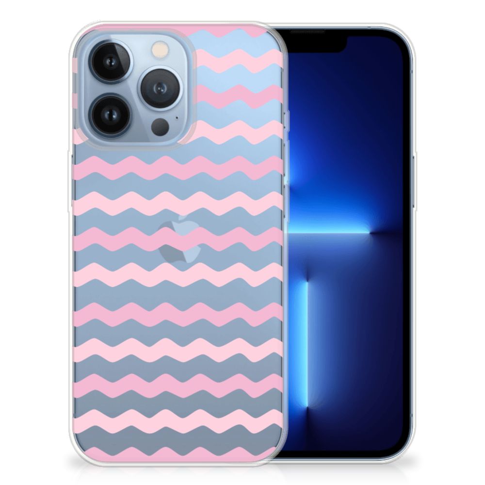 Apple iPhone 13 Pro TPU bumper Waves Roze B2C Telecom