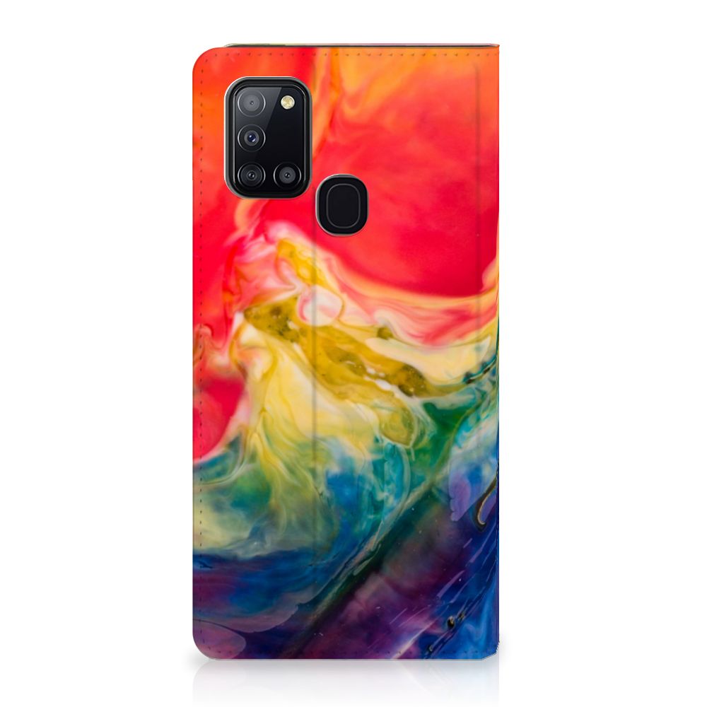 Bookcase Samsung Galaxy A21s Watercolor Dark - B2C Telecom