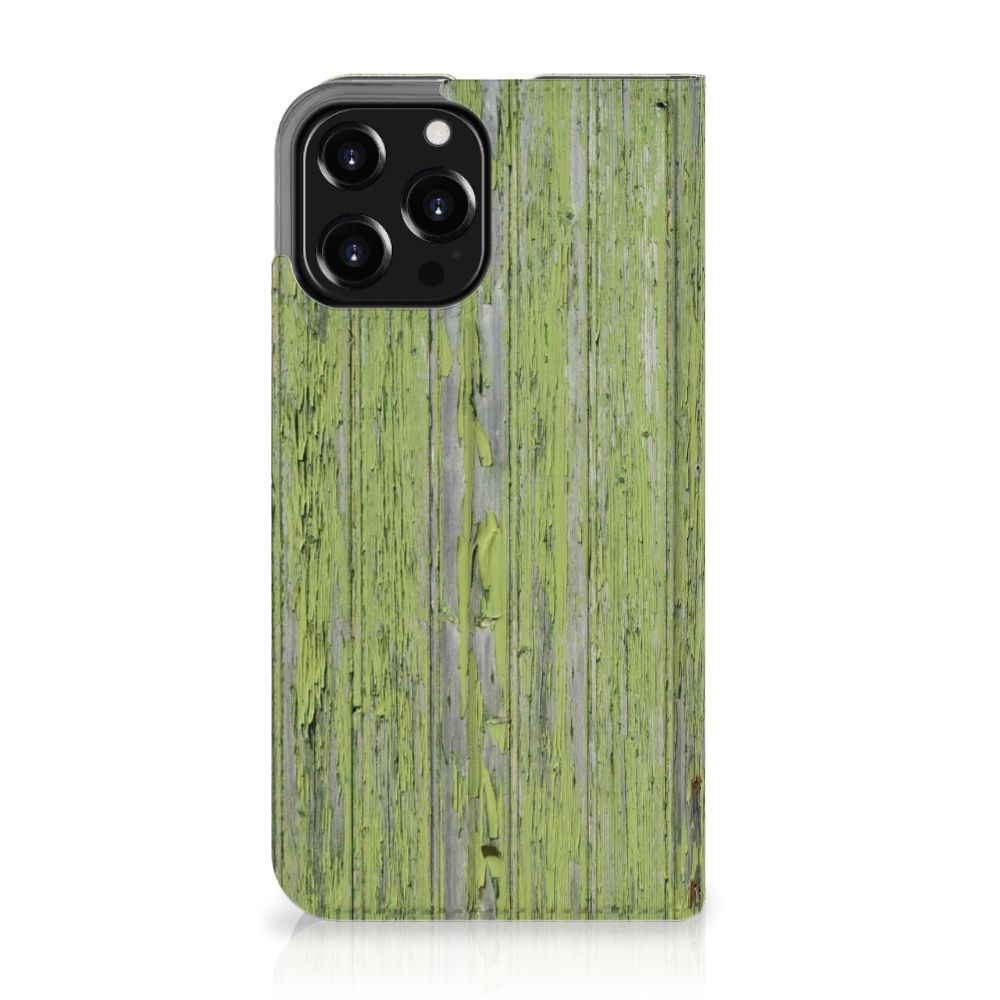 iPhone 13 Pro Max Book Wallet Case Green Wood - B2C Telecom
