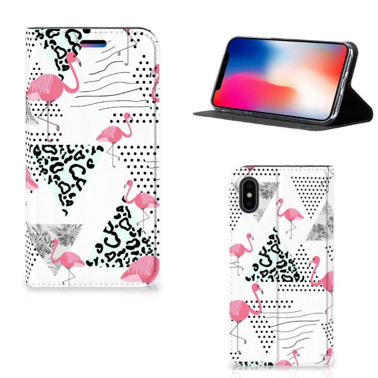 Apple iPhone X | Xs Hoesje maken Flamingo Triangle